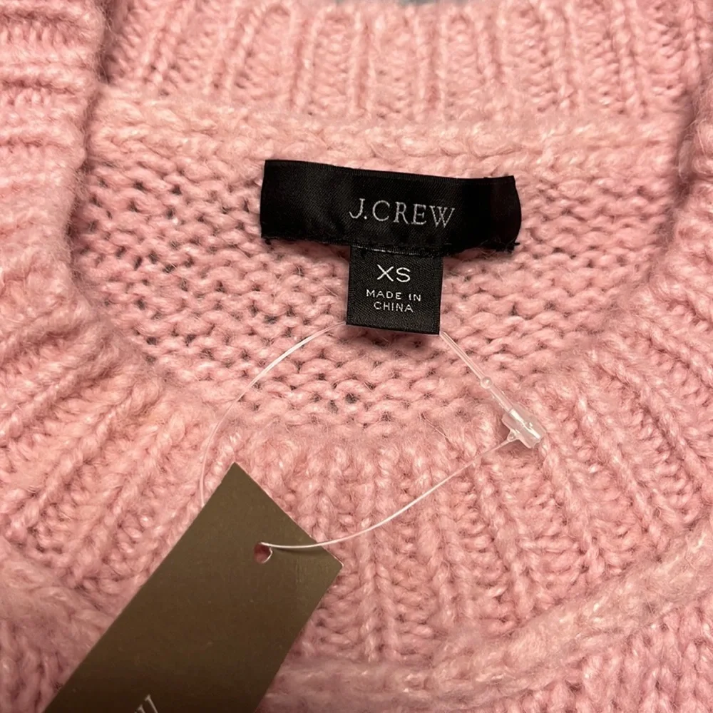 J. Crew pink alpaca wool sweater NWT